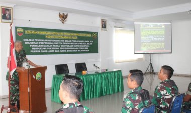 Kodim 0301/Pbr Menyelenggarakan Sosialisasi Netralitas TNI AD Pada Pemilu 2024