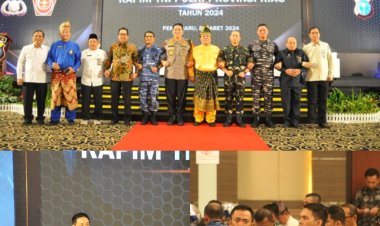 Dandim 0301/Pbr Ikuti Pembukaan Rapim TNI-POLRI Provinsi Riau Tahun 2024
