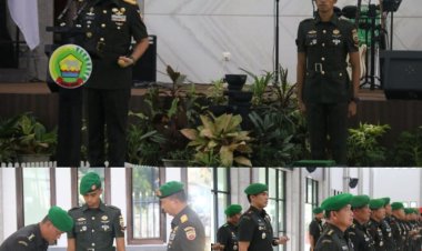 Dandim 0301/Pbr Hadiri Sertijab dan Tradisi Korps Kasrem 031/WB