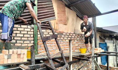 Satgas Pra TMMD Terus Semangat Lanjutkan Rehab RTLH Milik Desmiyantri