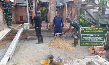Peluh dan Keringat Membasahi Tubuh Para Satgas TMMD Reguler ke-120 Kodim 0301 Pekanbaru 