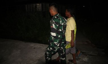 Satgas TMMD ke 120 Ikut Ronda Malam, Warga Merasa Tenang dan Nyaman