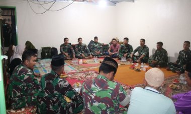 Satgas TMMD Ke-120 Kodim 0301/Pbr Laksanakan Doa Bersama Masyarakat 