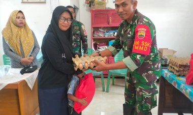 Satgas TMMD Kodim 0301/Pbr Kembali Pantau Dan Penuhi Asupan Gizi Anak Stunting 