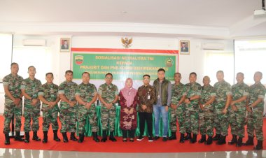 Gencarkan Jaga Netralitas, Prajurit, PNS Kodim 0301 PBR Ikuti Sosialisasi Netralitas TNI