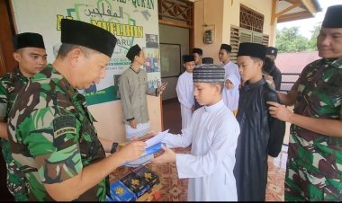 Program Jumat Berkah Korem 031 WB Kunjungi Pondok Tahfiz Al Quran Al - Muflihin