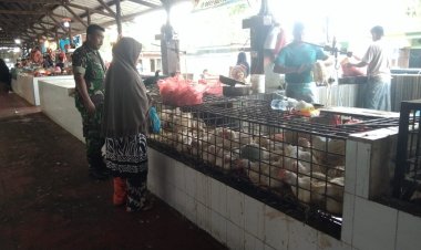 Babinsa Kodim 0301/Pbr Laksanakan Komsos Bersama Pedagang