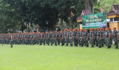 Apel Gelar Pasukan, Kodim 0301 Pbr Siap Mendukung Kelancaran Pilkada Serentak 2024
