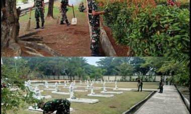 Kodim 0301/Pbr Laksanakan Karya Bakti Dalam Rangka HUT TNI ke-79 