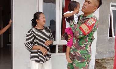 Babinsa Kodim 0301/Terus Pantau Perkembangan Anak Stunting di Wilayah Binaan
