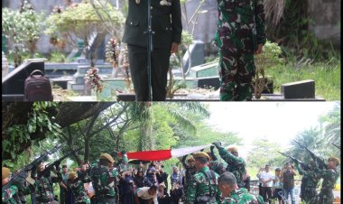 Danramil 11/Pulau Burung  di Makamkan Secara Militer Oleh Kodim 0301/ Pbr