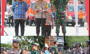 Dandim 0301/Pbr Hadiri Apel Gelar Pasukan: Jaga Keamanan Natal dan Tahun Baru 2025