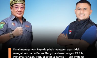 DedI Handoko Bukan Bagian PT EPP,APH Harus Periksa PT EPP Dalam Permasalahan Kontrak
