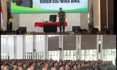 Personel Kodim 0301/Pekanbaru Ikuti Pengarahan Kasdam I/BB