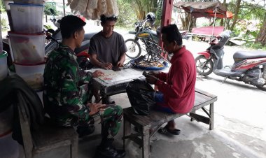 Babinsa kodim 0301/Pbr Terus Ingatkan Untuk Jaga Keharmonisan di Tengah Masyarakat