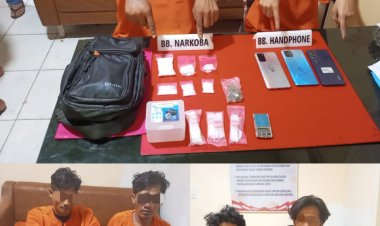 Satresnarkoba Polres Kampar Tangkap 6 Pelaku Narkoba di Kecamatan Gunung Sahilan 