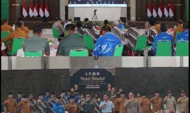 Kasdim 0301/Pbr Ikuti Halal Bihalal Virtual Bersama Presiden Prabowo dan Purnawirawan TNI-POLRI