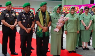 Kodim 0301/Pekanbaru Gelar Tradisi Penyambutan Letkol Inf Ikhsanudin