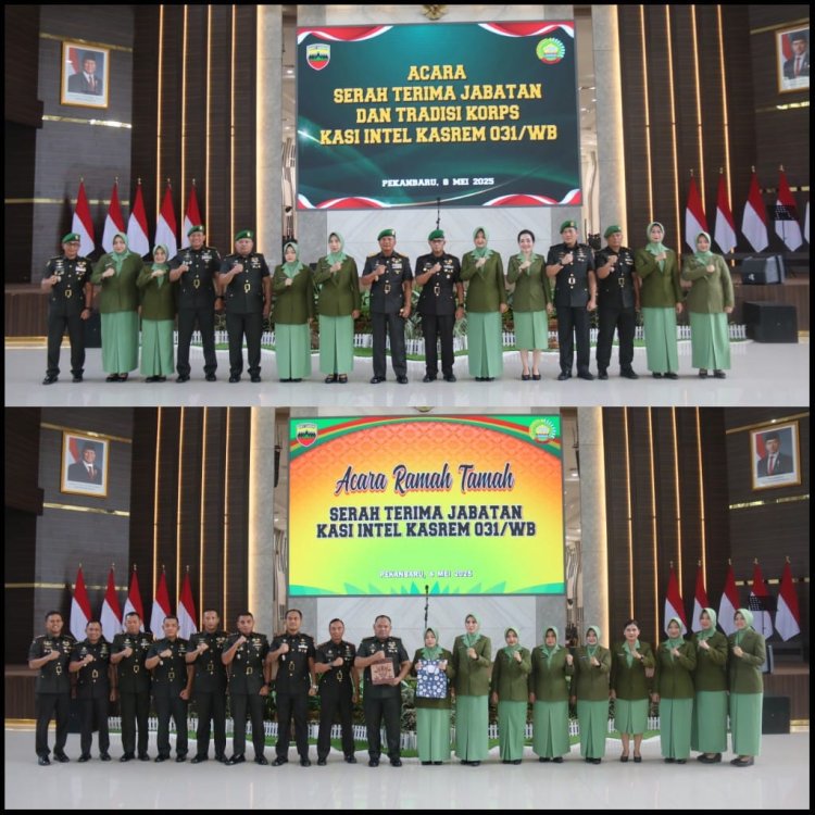 Kasdim 0301/Pekanbaru Hadiri Sertijab Kasi Intel Kasrem 031/Wira Bima