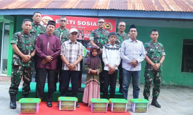 Dandim 0301/Pbr Hadiri Bakti Sosial HUT Ke-75 Kodam I/BB dan Peresmian Fasilitas Panti Asuhan Bhakti Mufarridun