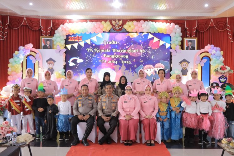 Polres Kampar Rayakan Wisuda TK Kemala Bhayangkari 06: 35 Ananda Siap Menggapai Cita-Cita   