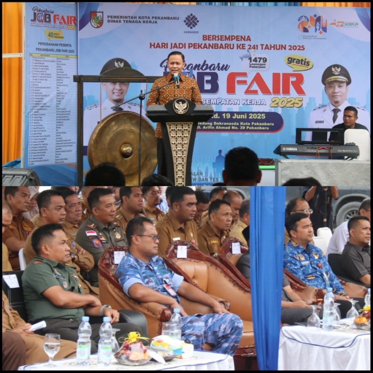 Kasdim 0301/Pbr Hadiri Pembukaan Pekanbaru Job Fair 2025 dan Launching Mobil Loker Aman