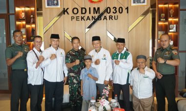 Dandim 0301/Pbr Terima Kunjungan DPD LDII kota Pekanbaru 
