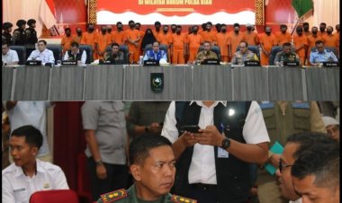 Dandim 0301/Pbr Hadiri Rapat Evaluasi dan Konferensi Pers Penanganan Karhutla di Riau