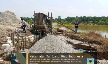 Respon Keluhan Masyarakat,Polsek Tambang Police Line Kuari Ilegal di Tanjung Kudu
