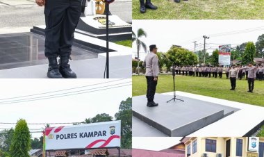 Pimpin Apel Pagi,Kapolres Kampar Tekankan Kinerja Optimal dan Penanganan Unras