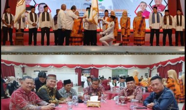 Wakili Dandim, Pasi Ops 0301/Pbr Hadiri Pelantikan Pengurus Daerah KKSB, IKP-PBR, dan Bundo KKBS di Gedung Serindit