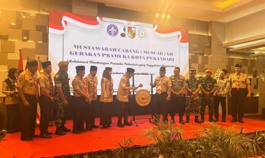Wakili Dandim, Pgs. Pasiter Kodim 0301/Pbr Hadiri Pembukaan Musyawarah Cabang XII Gerakan Pramuka Kota Pekanbaru