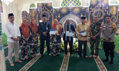 Babinsa Kodim 0310/Pbr Hadiri Pembukaan MTQ dan Pengumuman Lomba Hias Gapura di Harjosari