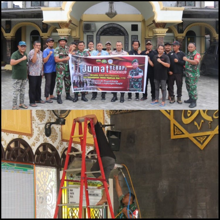 Jum’at Berapi Kodim 0301/Pekanbaru, Wujud Nyata Kepedulian terhadap Rumah Ibadah