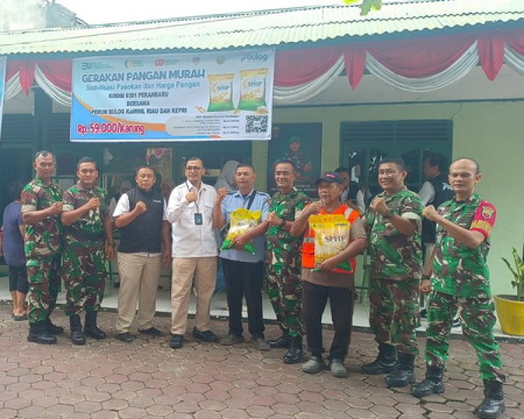 Jaga Ketersediaan Pangan,Koramil 01/ Rumbai Jalin Kerjasama Dengan Bulog