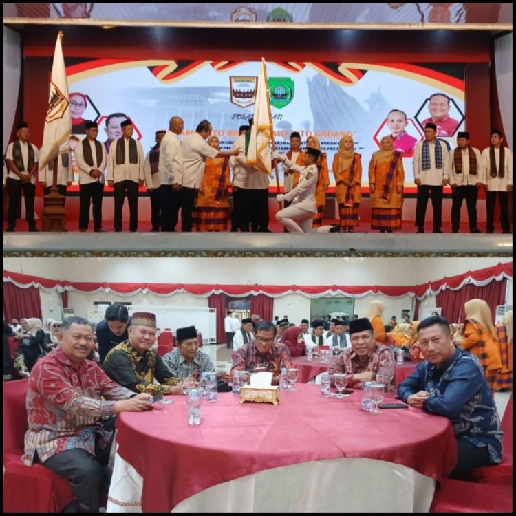 Wakili Dandim, Pasi Ops 0301/Pbr Hadiri Pelantikan Pengurus Daerah KKSB, IKP-PBR, dan Bundo KKBS di Gedung Serindit