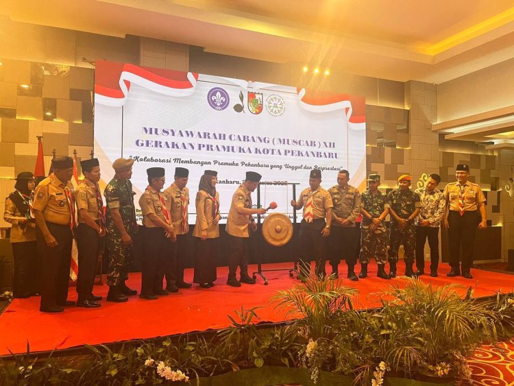 Wakili Dandim, Pgs. Pasiter Kodim 0301/Pbr Hadiri Pembukaan Musyawarah Cabang XII Gerakan Pramuka Kota Pekanbaru