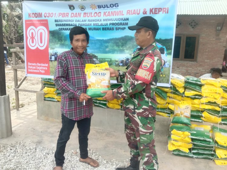 Kodim 0301/Pbr terus Gelar Pasar Murah Guna Jaga Stabilitas Pangan