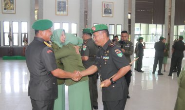 Dandim 0301/Pbr Hadiri Tradisi Korps Penerimaan Warga Baru Kodam XIX/TT dan Sertijab Danrem 031/WB