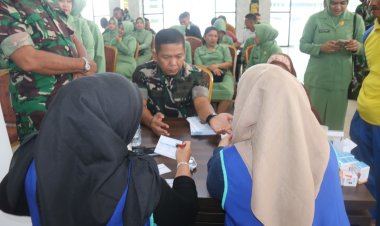Dandim 0301/Pbr Hadiri Bakti Kesehatan HUT ke-80 TNI di Makodam XIX/Tuanku Tambusai