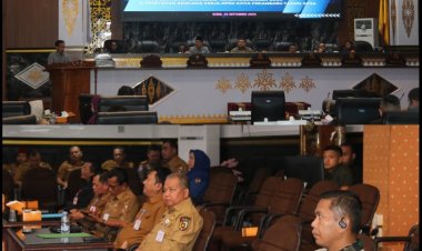 Dandim 0301/Pekanbaru Dukung Sinergi Pemerintah Daerah Lewat Rapat Paripurna DPRD
