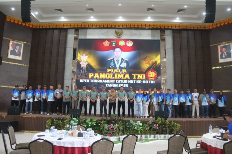 Dandim 0301/Pekanbaru Hadiri Pembukaan Piala Panglima TNI Open Tournament Catur HUT ke-80 TNI Tahun 2025