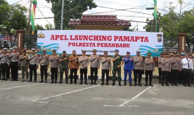 Apel Launching Pamapta Polresta Pekanbaru, Dandim 0301/Pbr Tegaskan Komitmen Sinergi TNI-Polri