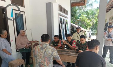Babinsa Kodim 0301/Pbr Mediasi Warung Yang Berada Di Jalur Sutet