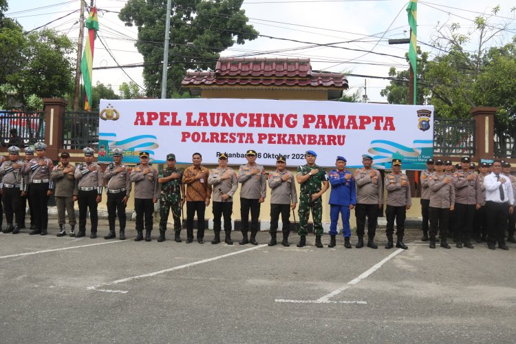 Apel Launching Pamapta Polresta Pekanbaru, Dandim 0301/Pbr Tegaskan Komitmen Sinergi TNI-Polri