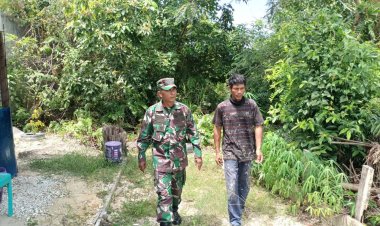 Babinsa Kodim 0301/Pbr Pantau Karhutla di Daerah Binaan