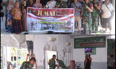 Kodim 0301/Pekanbaru Rutin Gelar Jum’at Berapi, Fokus pada Kebersihan Fasilitas Ibadah