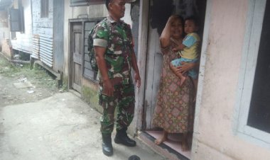 Babinsa 0301/Pbr Komitmen Percepat Penurunan Stunting Dan Terus Pantau Para Pasien