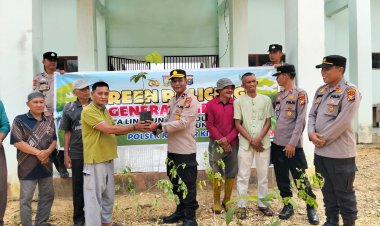 Polsek Kampar Kiri Laksanakan Penanaman Pohon Dukung Program Green Policing