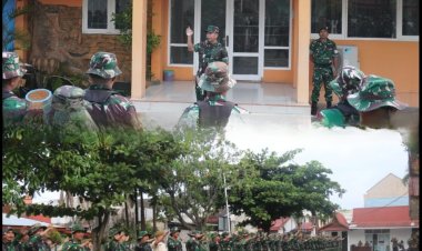 Dandim 0301/Pekanbaru Ambil Apel Pagi dan Berikan Pengarahan